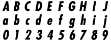 86: Futura Condensed Bold Italic