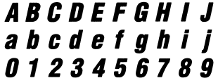 103: Helvetica Condensed Black Italic
