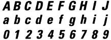 141: Univers Condensed Boldt Italic