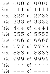 Current Page / Total Page Special Rubber Band Stamp