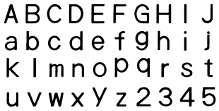 font sample for small letter
