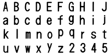 font sample for small letter
